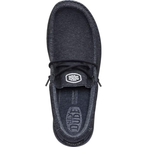 Image of HEYDUDE Men's Wally Stretch Jersey Slip On Shoes | Lightweight Comfortable Travel Loafers with Elastic Laces