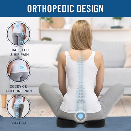 Everlasting Comfort CAR SEAT CUSHION Tailbone Pain Relief, Driving Seat Cushion thumb #6
