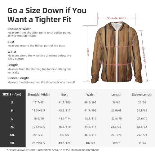 UPF 50+ Sun Protection Hoodie Long Sleeve Wood Grain Sun Shirt Rash Guard Fishing Shirts for Men2