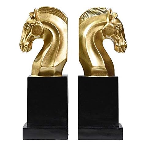 For Study Artwork Figurine decorative ornaments Sculptures Statue Figurine Ornaments Creative Horse Head Book by Furnishings Home Living Room Bedroom Bookshelf Desk Decoration Book Stalls Book Crafts Cover