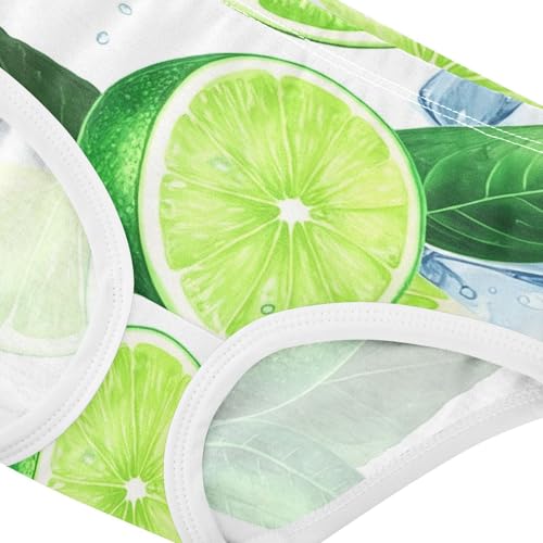 Watercolor Green Limes Ice Cubes Toddler Girls Underwear 2t Cotton Panties for Girl Artistic Briefs Undies Kids4