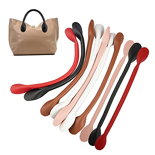 MEABEN 10 Pcs PU Leather Bag Handle, Handbag Strap, Leather Purse Handles, Bag Straps Replacement Handles, Bag Accessories for Hnadbag/Shoulder Bags/Backpack/Purse Making, Multicolor