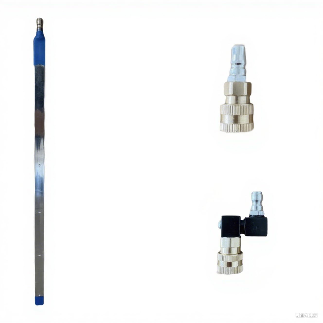 Limpiador de radiador de coche de 60 cm, barra de pulverización de metal, no requiere desmontaje, boquilla de agua y aire para camiones y kit de limpieza de condensador de coche