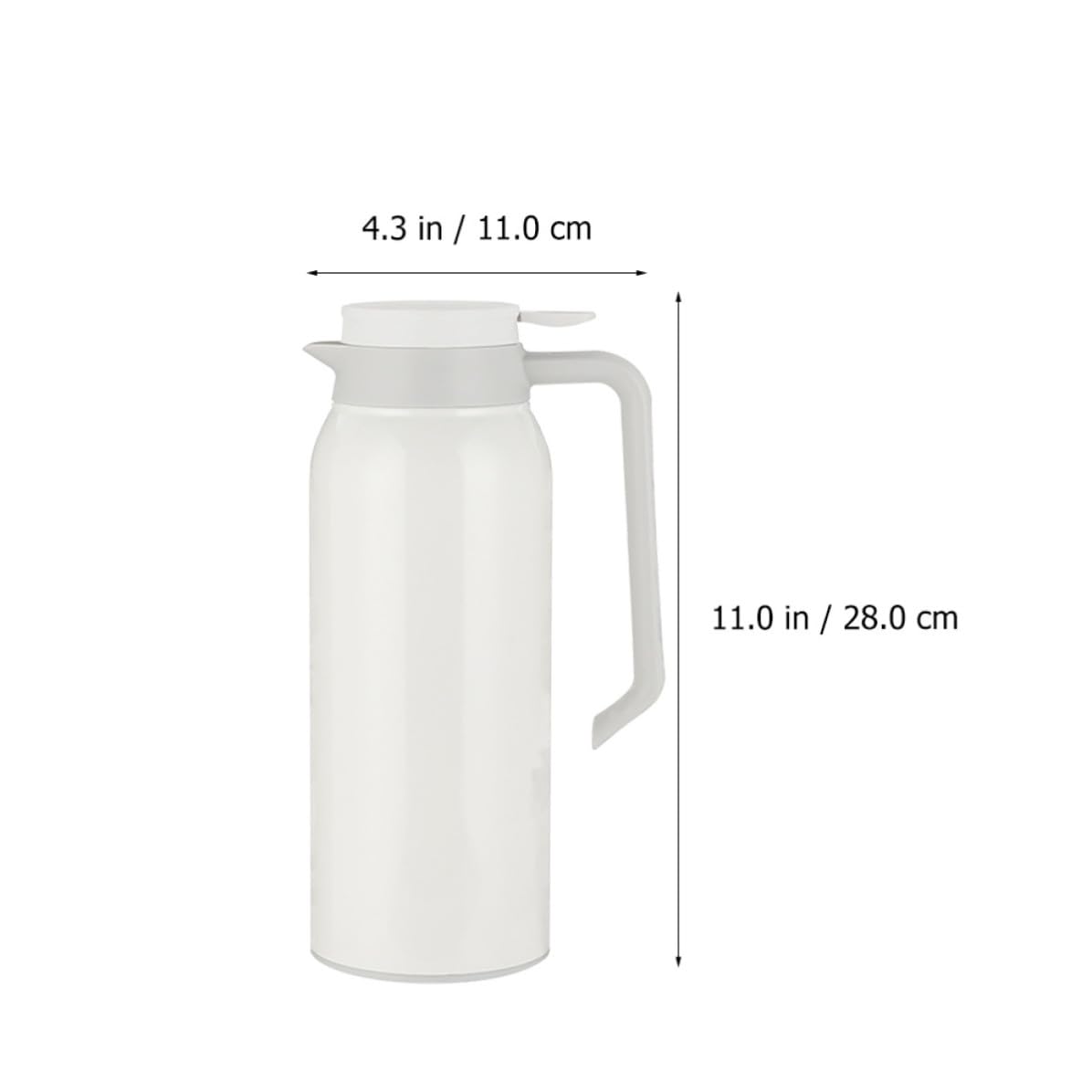 Bottiglia Termica 1500ml in Acciaio Inox Bianco a Vuoto | Capacità Grande, Struttura Doppia Parete, Stile Semplice e Pratico, Facile da Trasportare