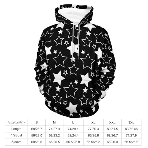 Sweats à capuche imprimé étoiles bicolore pull manches longues