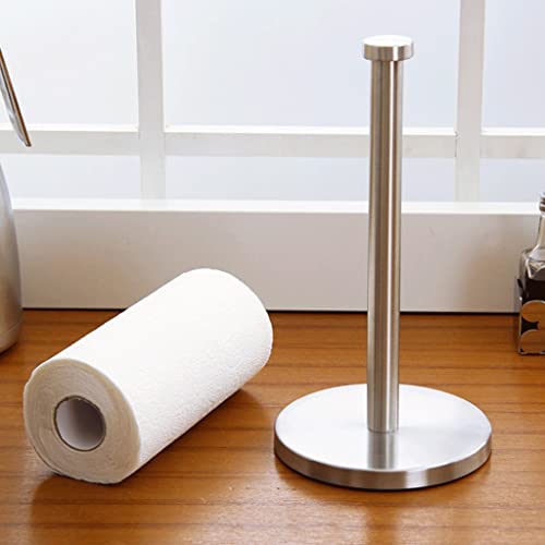 Portarrollos vertical de acero inoxidable con base estable para un corte de papel cómodo 7