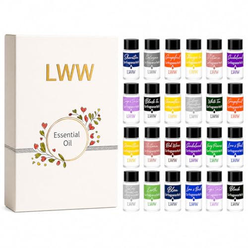Image of Car Air Freshener Diffuser Refills, 24 PCS 10ml Essential Oils Mixed Fragrance Set, Long Lasting Car Fragrance Oil Replacement for Car Diffusers, No Diffuser Included