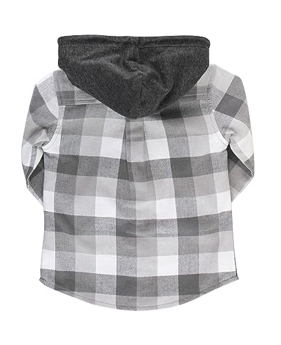 Image of RUGGEDBUTTS Boys Solid Cotton Long Sleeve Button Down Shirt with Button Tabs