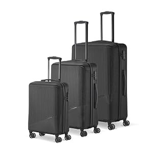 Travelite 4-Rad Koffer Set 3 teilig Größen L/M/S, Gepäck Serie Bali: ABS Hartschalen Trolleys mit TSA Kombinationsschloss (Handgepäck Koffer ohne TSA)