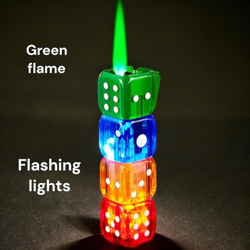 Encendedor NIVEK dado llama verde recargable miniatura 3