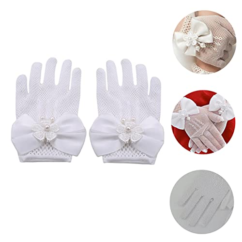 Lace Gloves for Up Separate Finger Design Comfortable Wedding Flower Girl Ballet Photography Stage Performance Accessory2