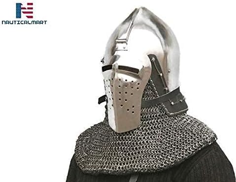 NauticalMart Medieval Klappvisor Bascinet Helmet “Paladin”