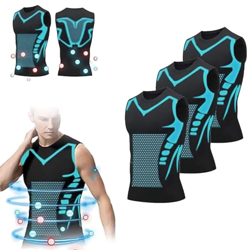 Pleteffect Shaping Sleeveless Shirt Men, 2025 New Version Ionic Shaping Sleeveless Shirt Compression Vest to Shape Your Body