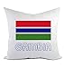 Tipolitografía Ghisleri cojín Gambia bandera funda y relleno 40 x 40 cm de poliéster