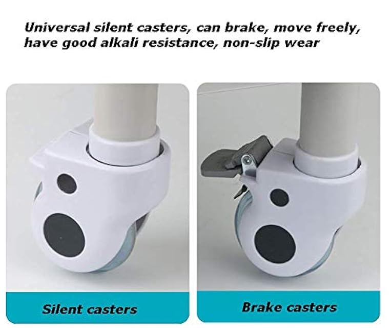 Carts Trolley Storage Hand Trucks,Kitchen Movable Trolleys, Beauty Salon Trolley,Abs Plastic with Handles for Spa Multi Purpose Rolling Storage Cart/White/54 * 37 * 90Cm-a9ptNC34