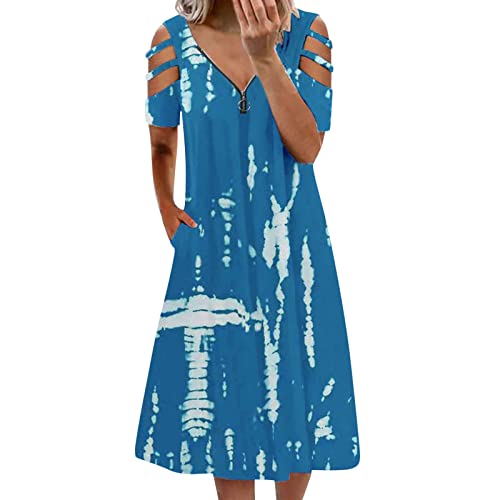 Robe d'été pour femmes longue décontractée à col en V chic