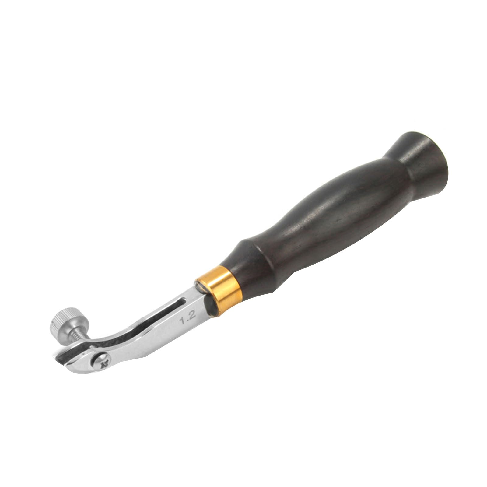 Kalttoy 1.2Mm Thickness Stainless Steel Outside Edges Creaser Perfect Leathercraft Tool Ergonomic Wood Handle Professional Hand Tool Leatherworking Supplies