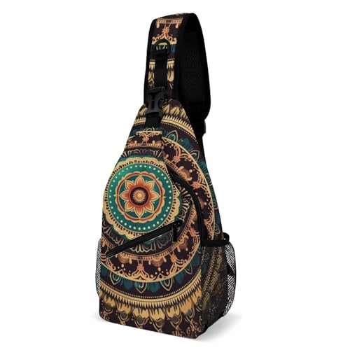 Mochila tipo sling Mandala para senderismo y uso casual