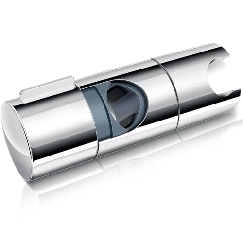 AiQInu Handbrause Halterung Universal, Duschbrause halterung Verstellbarer Durchmesser 19.5-27 mm Duschkopfhalterung, 90° Drehbar Duschkopf Halter, ABS Verchromte Halterung für Duschkopf