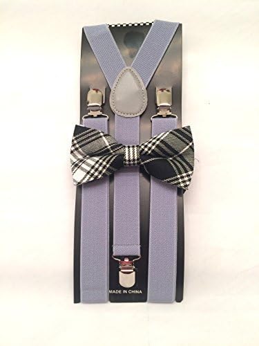 Suspenders Grey Unisex's Bow tie & Suspender Sets …