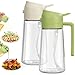 TOYANDONA 2pezzi Flacone Spray per Olio in Vetro Erogatore Versatore da Cucina Contenitore Trasparente Chiusura Ermetica per Olio d Oliva e Cucina