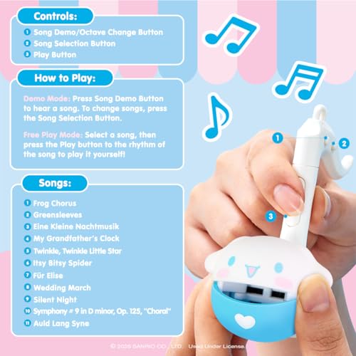Image of Otamatone Melody Sanrio Electronic Instrument Toy Keychain - Cinnamoroll