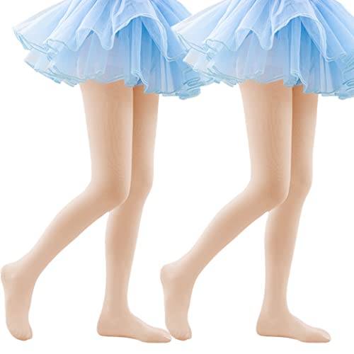 Kiench Girls Ballet Dance Tights Toddler Soft Footed Sockings for Students School Uniform