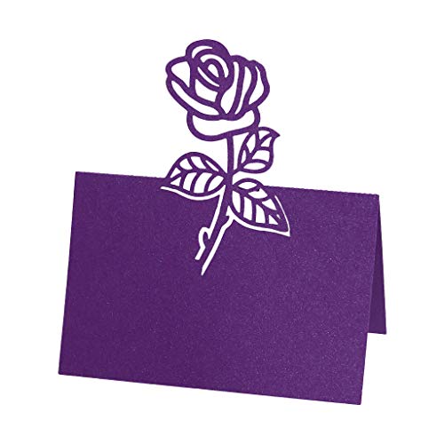 100 peças rosa flor número nome lugar cartão decoração festa de casamento cartolina papel glitter