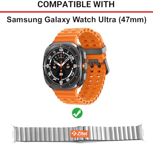 Image of Zitel Stainless Steel No Gap Metal Band Compatible with Samsung Galaxy Watch Ultra 47mm 2025 /2024