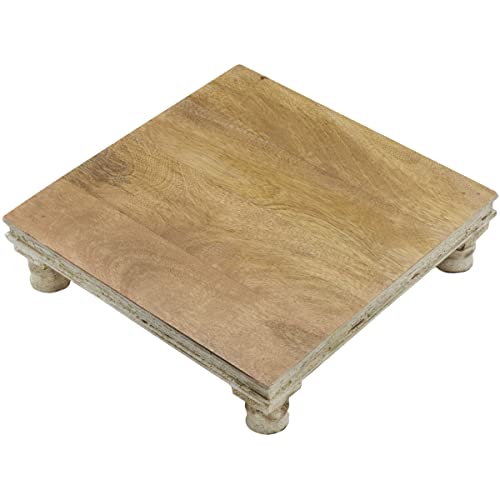 Fitz-and-Floyd-Austin-Craft-Raised-Mango-Wood-Serving-Board-12-Inch-White Fitz and Floyd Austin Craft Raised Mango Wood Serving Board 12 Inch White