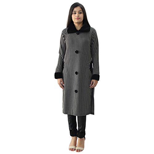 Image of Matelco Women's Wool Straight Kurti for Winters (Ad04Caz45 Black Parent).
