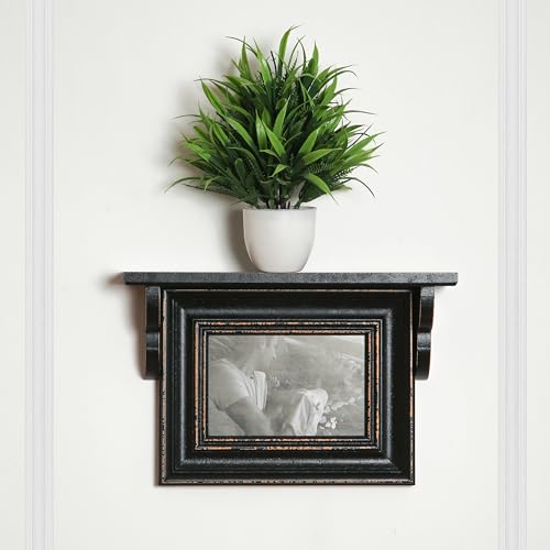Image of 4x6 Inch Kids Horizontal modern style Photo Frame with Shelf for Home Decor - Perfect for living room Kids Room Office Shop 4 X 6 Inch (Black)