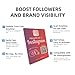 NUUBIZ Social Media QR Code NFC Stand for Instagram – Tap or Scan to Follow Us – Boost Followers – Social Media Tag Sign for Storefront, Counter, or Events – Visit Stats – No App or Subscription