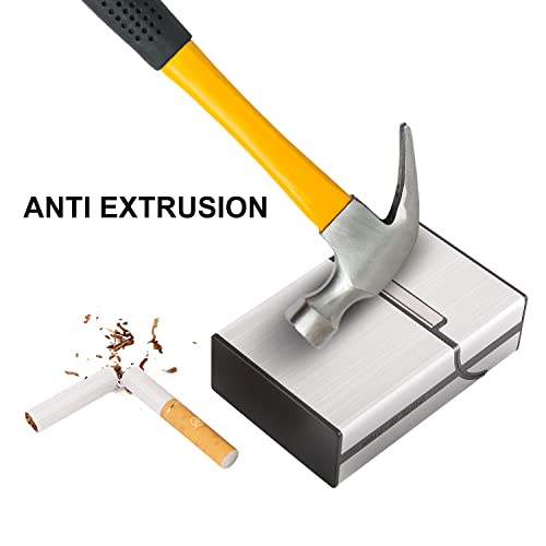 3 Stück Zigarettenetui,Zigarettenbox Metall mit Magnetverschluss,Zigarettenetui aus Aluminium,Verstärktem Kunststoffgehäuse & Einrast Funktion Für 20er Standard Schachteln,Zigaretten Kasten roségold 2