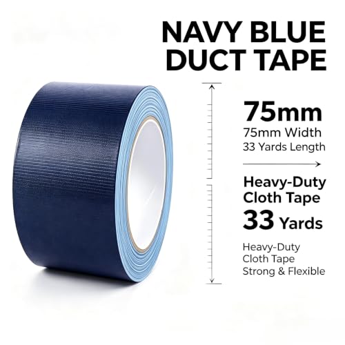 Image of Heavy Duty Duct Tape 3 Inch X 33 Yards Navy Blue