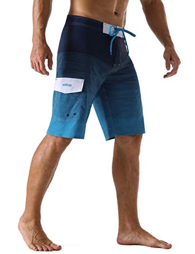 Image of unitop Men's Bathing Board Trunks Beach Shorts Holiday Hawaiian Colorful Striped