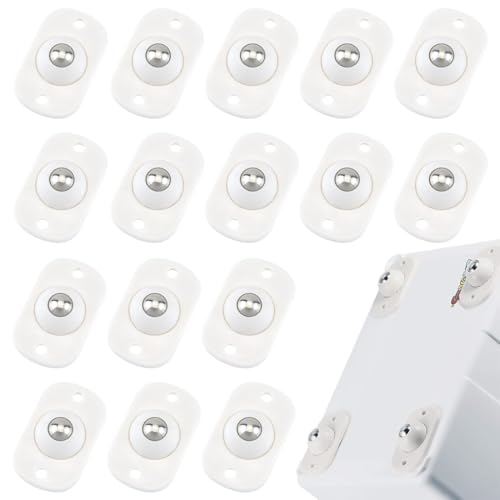 EJRUP 16x Mini Ruedas Adhesivas Giratorias,Mini Ruedas De Muebles, Ruedas Autoadhesivas para Muebles de 360°, para Bricolaje, Cubo de Basura, Caja de Almacenamiento, Pequeños Aparatos