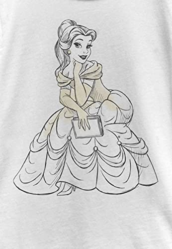 Disney Princess Sketchy Belle Girl's Solid Crew Tee2