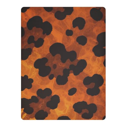 Drap-housse imperméable pour berceau léopard orange 132x71