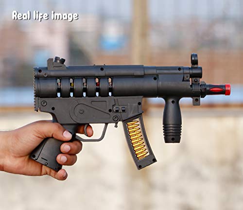 Image of Zest 4 Toyz Battery Operated Musical Black Toy Gun with LED Light and Music | Toy Gun for Boys and kids - Black