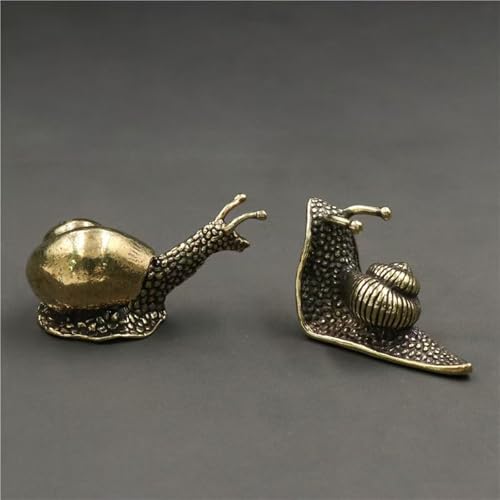 2 piezas estatua de caracol mini para jardín y decoración miniatura 4
