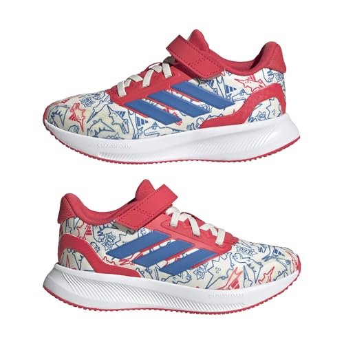 Image of adidas Kids' Marvel Run Falcon 5 Elastic Lace & Strap Shoe