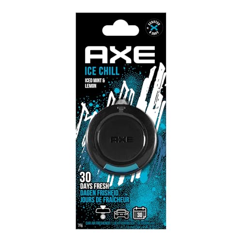 AXE Ambientador Coche 3D Colgante - Fragancia Ice Chill - Elimina Malos Olores al Instante - Frescura Irresistible y Duradera por 30 Días - Estilo y Sabor en Cada Viaje