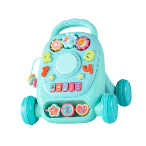 KIOALXZ Poussette musicale éducative pour bébé : activités ludiques et stimulantes pour la marche, la position assise et debout. Centre d'apprentissage...