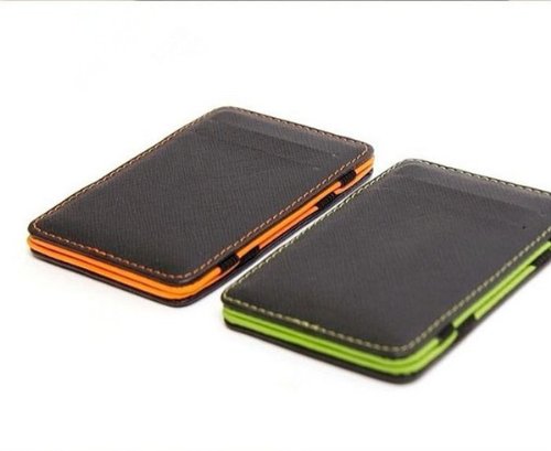 Small MONEY CLIP Leather Wallet ID Bag Cash Holder Credit Card Cover Case Pouch