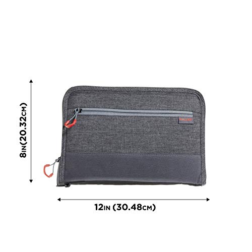 Allen Company 11 Inch Auto-Fit 2.0 Deluxe Handgun Case, Gray/Red #TOP1