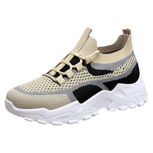 Zapatillas de correr para primavera y verano Air Cushion Zapatillas de deporte de malla transpirable zapatillas ligeras cómodas informales con cordones antideslizantes y resistentes al desgaste,