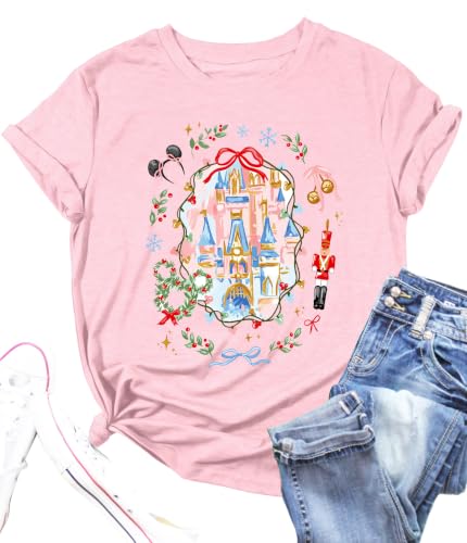 Image of Magical Shirts Women Girls Family Vacation Matching Shirt Magic Kingdom T-Shirt Mommy and Me Trip Short Sleeve Tops