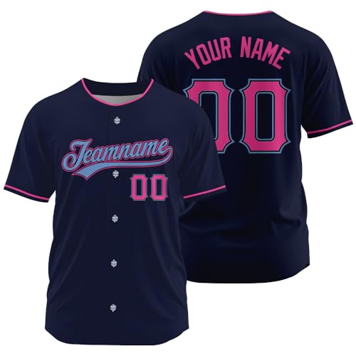 Camiseta de Béisbol Personalizada, Nombre y Número Bordado Impreso, Nuevo miniatura 1