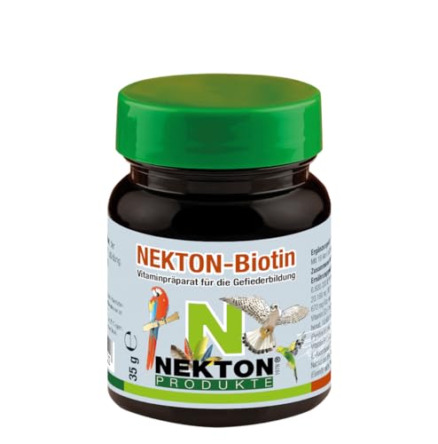 NEKTON-Biotin | Vitaminpräparat zur Gefiederbildung für alle Vögel | Made in Germany (35g)